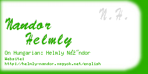 nandor helmly business card
